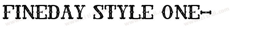 fineday style one字体转换
